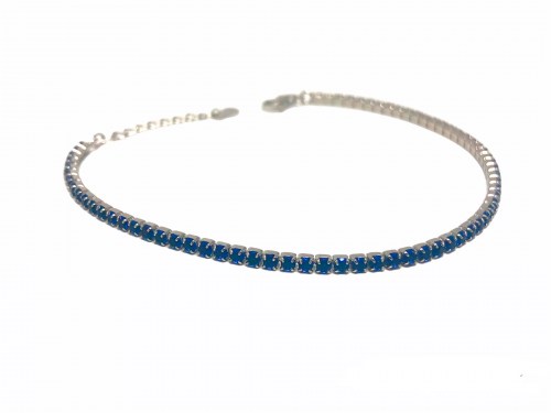 Bracciale Tennis Argento Zirconi Blu La Griffe Gioielleria BRTB